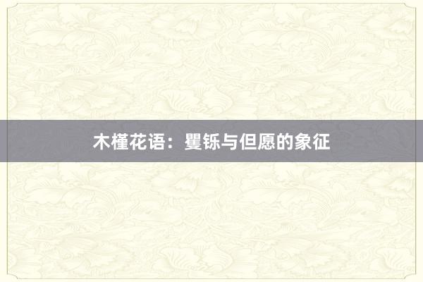 木槿花语:矍铄与但愿的象征